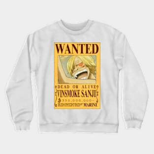 Vinsmoke Sanji Wanted Poster - 330.000.000 Berries Crewneck Sweatshirt